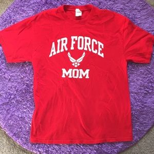 Air Force Mom red t-shirt